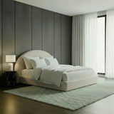 Ardenly Cloud Bed Frame Curved Cream