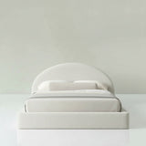 Ardenly Cloud Bed Frame Curved White